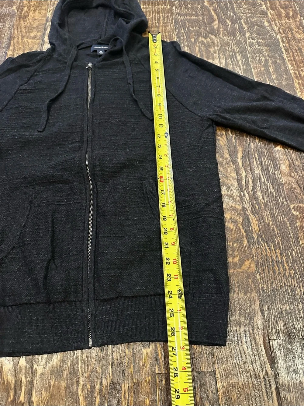 J. Crew Men’s Black Zip-Up Hooded Sweater